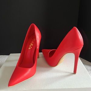 Red Lulus Stiletto Heels Size 7.5